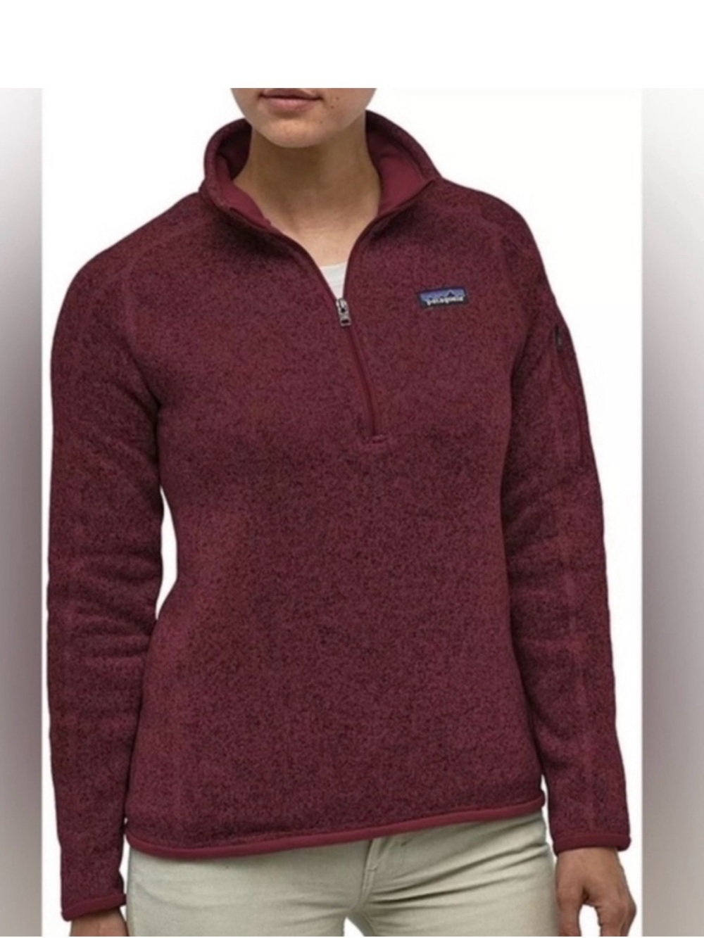 Patagonia Women's Half-Zip Fleece in Burgundy Heather